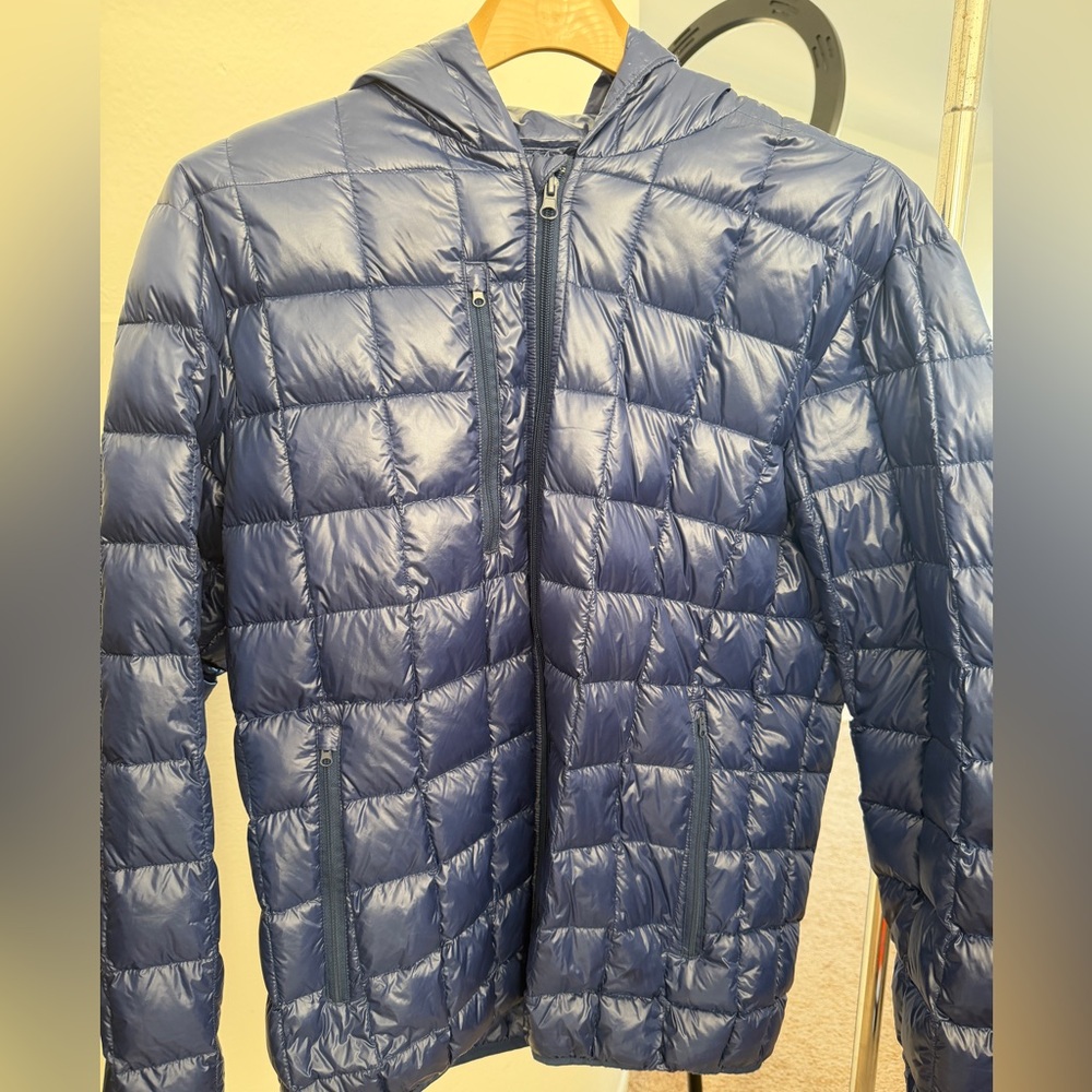 The Plus +Project  Men's Blue Puffer down Jacket